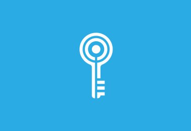 Modern Dijital Anahtar Logosu - Güvenli Erişim ve Teknoloji Sembolü