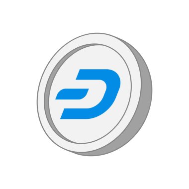 Dash madeni para çizimi beyaz renk tonlarıyla düz tasarım