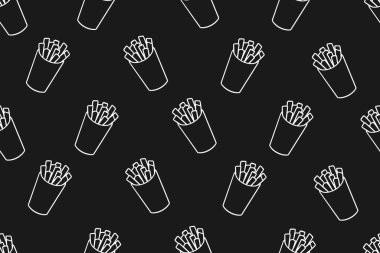 Siyah Arkaplanda Kusursuz Beyaz Fransız Patates Örnekleri