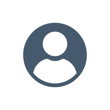 Minimalist koyu gri profil simgesi, UI, giriş avatarı veya bağlantı yeri tutucu için ideal.