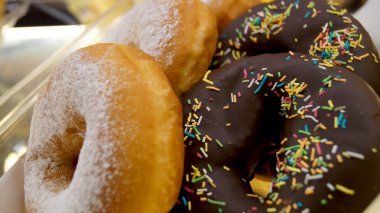 Tatlı çikolatalı çörekler. Yüksek kalite fotoğraf