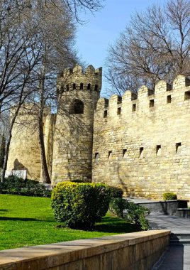 Eski Bakü kasabası. Yüksek kalite fotoğraf