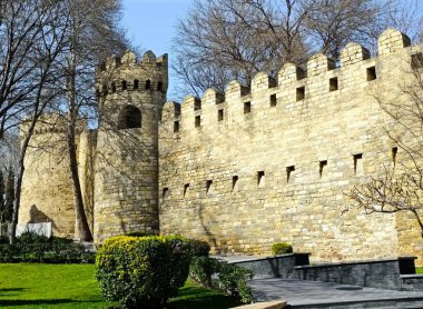 Eski Bakü kasabası. Yüksek kalite fotoğraf