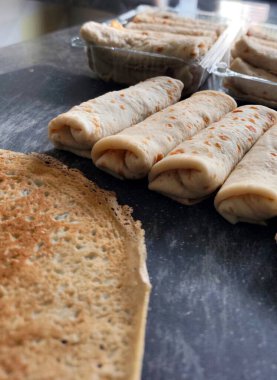 İçi et dolu krepler. Yüksek kalite fotoğraf