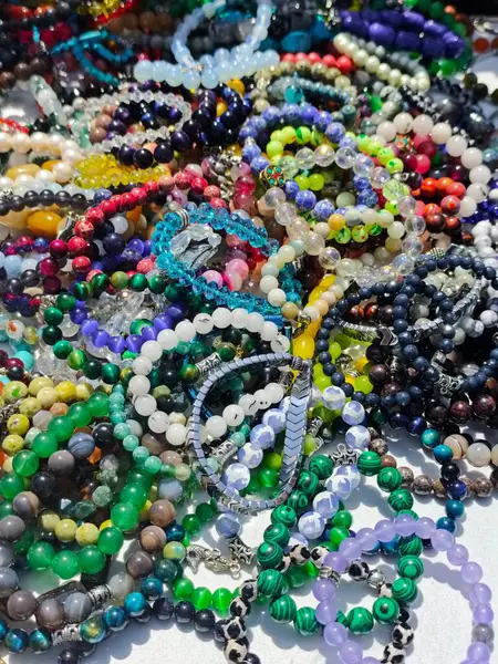 El yapımı mücevher pazarı. Yüksek kalite fotoğraf