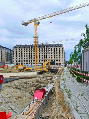 Constraction site, Bakü White City 6.06.2025. Yüksek kalite fotoğraf