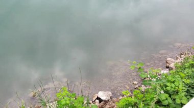 Azerbaijan 'daki mavi renkli göl goy gol, rezerve edilmiş park 