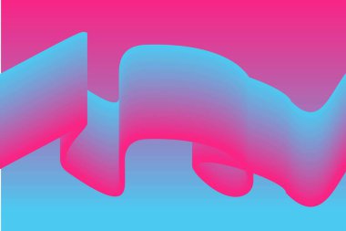 Dinamik soyut sıvı tasarımı, neon pembe ve cyan gradyanı var. UI UX, web pankartları, dijital markalaşma, teknoloji, web ya da fütüristik tasarım görselleri için harika. eps10