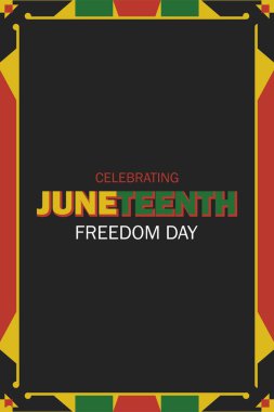 Mutlu Özgürlük Günü afişinin vektör illüstrasyonu