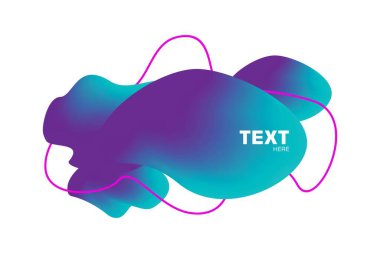 Yumuşak sıvı şekilli fütüristik neon eğimli kabarcık arkaplan. Posterler, dijital sanat veya markalaşma için mükemmel..