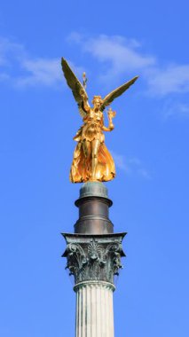 Nike Zafer Tanrıçasının Barış Meleği Anıtı, Münih, Bavyera, Almanya ve Avrupa 'daki Maximiliansanlagen' in tarihi, tarihi ve cazibesi