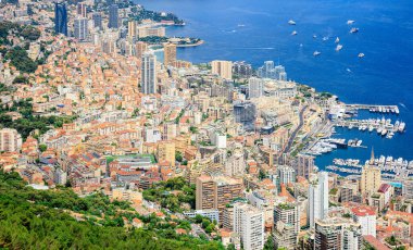 Monako ve şehir merkezi Monte-Carlo 'ya yakın çekim, Avrupa' nın özel gayrimenkul, uluslararası jet sosyete, Cote d 'Azur' un dikkat çekici ve turistik cazibesi merkezi Monte-Carlo, 2025