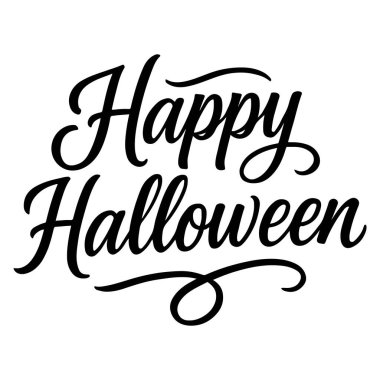 Mutlu Cadılar Bayramı tipografi silüet vektör sanat ve illüstrasyonları.