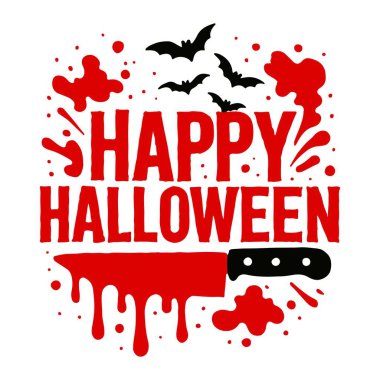 Mutlu Cadılar Bayramı tipografi vektör sanatı ve illüstrasyonları.