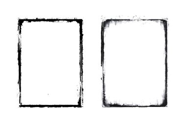 grunge çerçeve beyaz arkaplanda izole edildi.