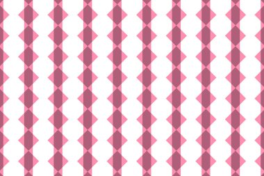 Beyaz arkaplanda pembe çizgili eşkenar dörtgen ile soyut desen.
