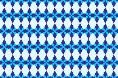 Geometrik desen mavi eşkenar dörtgen yıldız deseni ve açık mavi arkaplan. 