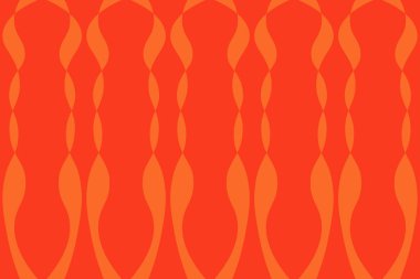 Soyut turuncu arkaplan üzerinde kusursuz tekrarlanan şekiller ögesi olan pankart.