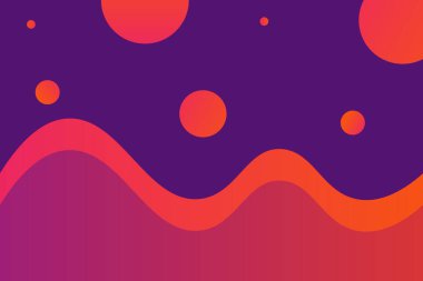 Dalgalı akış ve dairesel kütle etkisi gradyan renk pankartıyla soyut arkaplan.