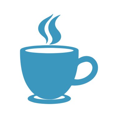 Kahve fincanı izole edilmiş ikon vektör çizimi tasarımı.