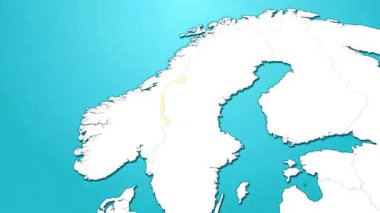 Norveç harita bayrak ile