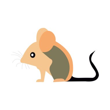 Şirin fare çizgi film vektör çizimi