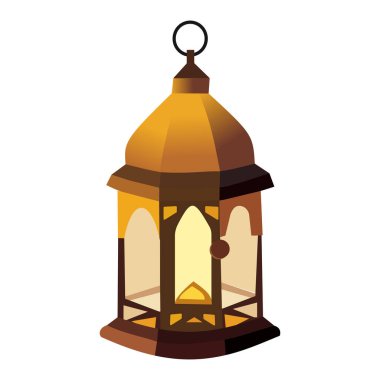 ramadan kareem lamba simgesi düz izole vektör illüstrasyonu