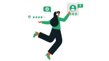 İş adamları ve iletişim konsepti. vektör illüstrasyonu