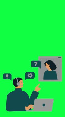 bir dizüstü bilgisayarla çevrimiçi toplantı kavramı