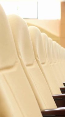 empty chairs in modern hotel room.