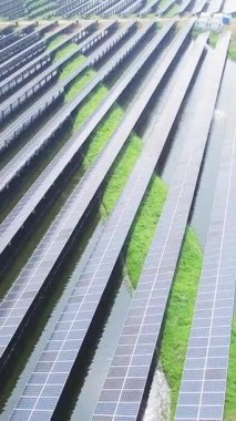 aerial view of solar farm in green energy park, china, southeast china 's east province, 1 6 july 2 0 1 6.