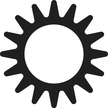 dişli simgesi, dişli tekerlek, motor dairesi, beyaz zemin üzerinde ince çizgi ve düz web sembolü - düzenlenebilir felç vektör illüstrasyon eps10 metin için yer. Basit bir koleksiyon. Çarklı. döndürücü