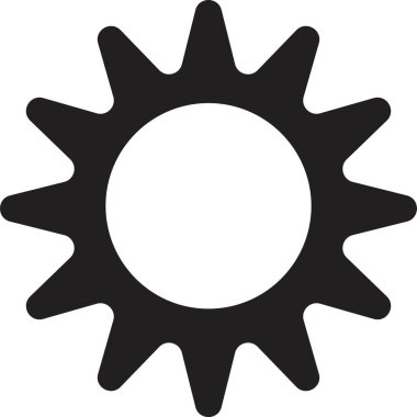 dişli simgesi, dişli tekerlek, motor dairesi, beyaz zemin üzerinde ince çizgi ve düz web sembolü - düzenlenebilir felç vektör illüstrasyon eps10 metin için yer. Basit bir koleksiyon. Çarklı. döndürücü