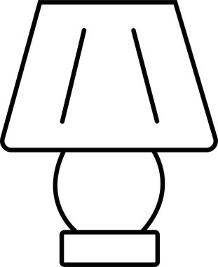 Lamba siluetleri simgesi hizada. Şeffaf arkaplanda izole edilmiş. Semboller için kolleksiyon, aksesuarlar, modern iç mekan eşyaları, ayakta duran lambalar, gösterişli vektör resimleri, uygulamalar ve web sitesi.