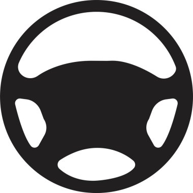 Araba, otomobil direksiyonu ya da şeffaf arkaplanda izole edilmiş uygulamalar için direksiyon simgesi. Web ve mobil uygulama tasarımı için element vektörü sembolü. logo şablonu