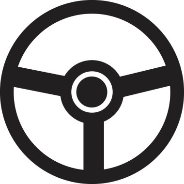 Araba, otomobil direksiyonu ya da şeffaf arkaplanda izole edilmiş uygulamalar için direksiyon simgesi. Web ve mobil uygulama tasarımı için element vektörü sembolü. logo şablonu