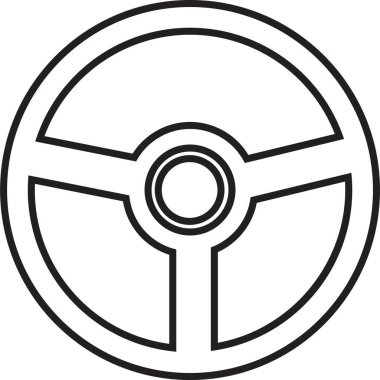 Araba, otomobil direksiyonu ya da şeffaf arkaplanda izole edilmiş uygulamalar için direksiyon simgesi. Web ve mobil uygulama tasarımı için element vektörü sembolü. logo şablonu