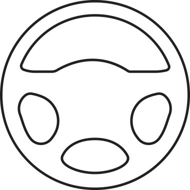 Araba, otomobil direksiyonu ya da şeffaf arkaplanda izole edilmiş uygulamalar için direksiyon simgesi. Web ve mobil uygulama tasarımı için element vektörü sembolü. logo şablonu