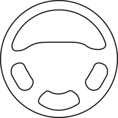 Araba, otomobil direksiyonu ya da şeffaf arkaplanda izole edilmiş uygulamalar için direksiyon simgesi. Web ve mobil uygulama tasarımı için element vektörü sembolü. logo şablonu