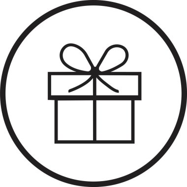 Şeffaf arkaplanda izole edilmiş moda tarzında hediye kutusu simgesi tasarım vektörü. Cep telefonu, uygulama veya web sitesi için Faq ve destek simgesi kullanımı.