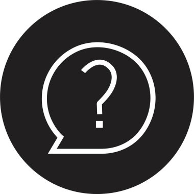Soru işareti simgesi düz tasarım vektörü trend biçiminde şeffaf arkaplanda izole edildi. Cep telefonu, uygulama veya web sitesi için Faq ve destek simgesi kullanımı.