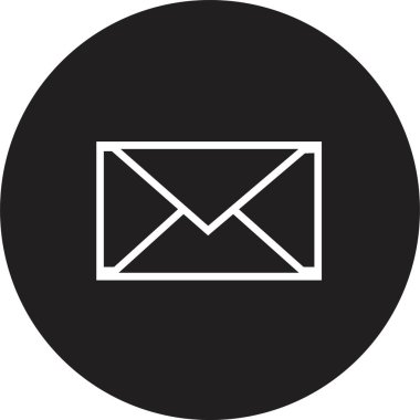 Şeffaf arkaplanda izole edilmiş moda biçiminde e-posta veya gelen kutusu simgesi düz tasarım vektörü. Cep telefonu, uygulama veya web sitesi için Faq ve destek simgesi kullanımı.