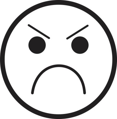 Doodle Emoji yüz ikonu. çizim stili. Farklı ifadelerle duygusal ruh hali, kötü hissetmek, mutlu, üzgün, gülümsemek. Çizgi roman çizgisi sanat vektörü çizimi. Mobil kullanım için beyaz arkaplanda izole