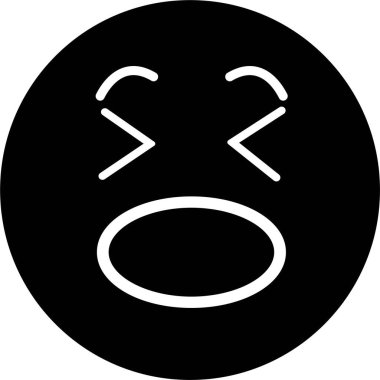 Doodle Emoji yüz ikonu. çizim stili. Değişik bir ifade, duygu, şok, mutluluk, üzüntü, gülümseme. Çizgi roman çizgisi sanat vektörü çizimi. Mobil kullanım için beyaz arkaplanda izole