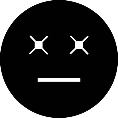 Doodle Emoji yüz ikonu. çizim stili. Değişik bir ifade, duygu, şok, mutluluk, üzüntü, gülümseme. Çizgi roman çizgisi sanat vektörü çizimi. Mobil kullanım için beyaz arkaplanda izole