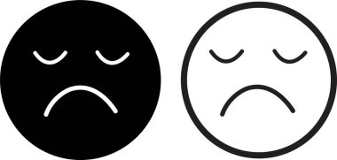 Doodle Emoji yüz simgesi seti. çizim stili. Farklı ifadeler, duygusal ruh hali, mutlu, üzgün, gülen yüz. Çizgi roman çizgisi sanat vektörü çizimi. Mobil kullanım için beyaz arkaplanda izole