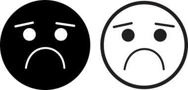 Doodle Emoji yüz simgesi seti. çizim stili. Farklı ifadeler, duygusal ruh hali, mutlu, üzgün, gülen yüz. Çizgi roman çizgisi sanat vektörü çizimi. Mobil kullanım için beyaz arkaplanda izole