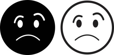 Doodle Emoji yüz simgesi seti. çizim stili. Farklı ifadeler, duygusal ruh hali, mutlu, üzgün, gülen yüz. Çizgi roman çizgisi sanat vektörü çizimi. Mobil kullanım için beyaz arkaplanda izole