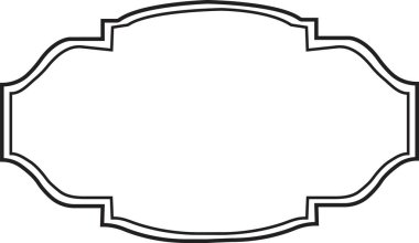 Süslü çerçeve veya sınır simgesi hizada. Şeffaf arkaplanda izole edilmiş. Dekoratif farklı şekiller. Fotoğraf, ayna Vintage, retro tasarım. Zarif, modern tarz. El çizimi moda Vektör uygulama ağı