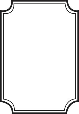 Süslü çerçeve veya sınır simgesi hizada. Şeffaf arkaplanda izole edilmiş. Dekoratif farklı şekiller. Fotoğraf, ayna Vintage, retro tasarım. Zarif, modern tarz. El çizimi moda Vektör uygulama ağı